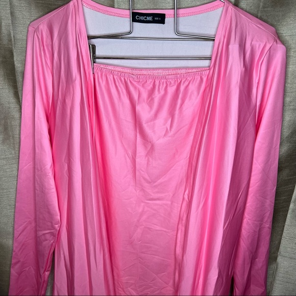 NWOT Pink 2 Piece Dress and Duster Set, Size Small - Picture 2 of 7